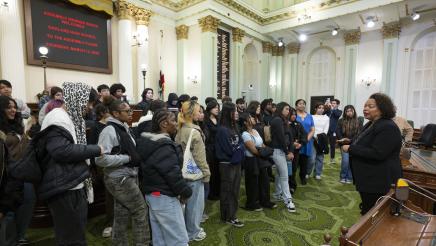 Asm. Bonta with Oakland High School Health Students at the Capitol